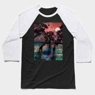 Giraffes grazing in Africa Baseball T-Shirt